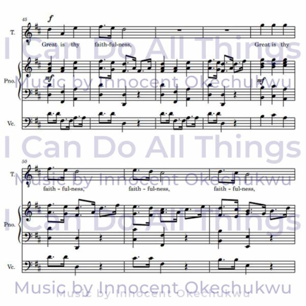 I can do all things music sheet - by Innocent Okechukwu