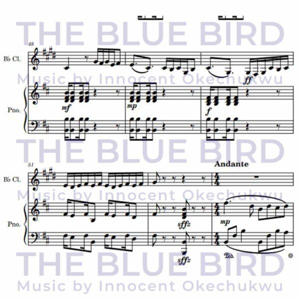 The Blue Bird - Clarinet and Piano by Innocent Okechukwu