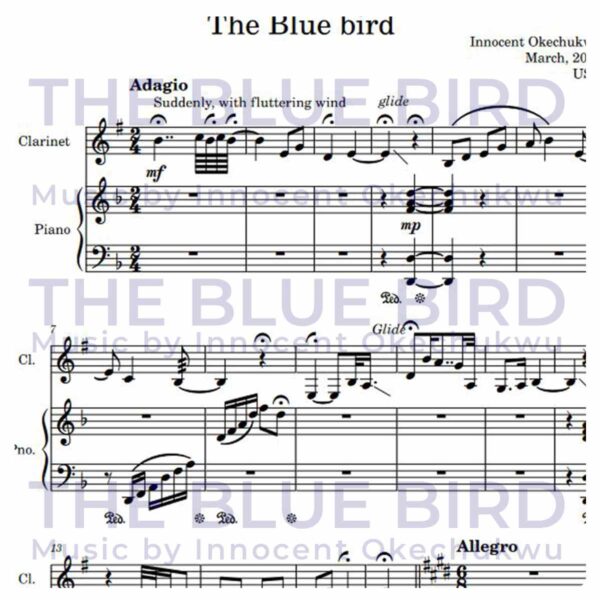 The Blue Bird - Clarinet and Piano by Innocent Okechukwu