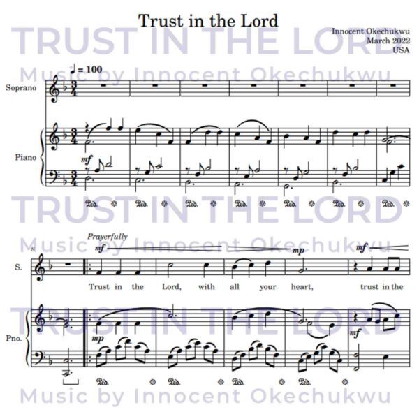 Trust in The Lord by Innocent Okechukwu